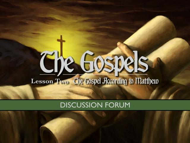 The Gospels The Gospel According To Matthew Forum